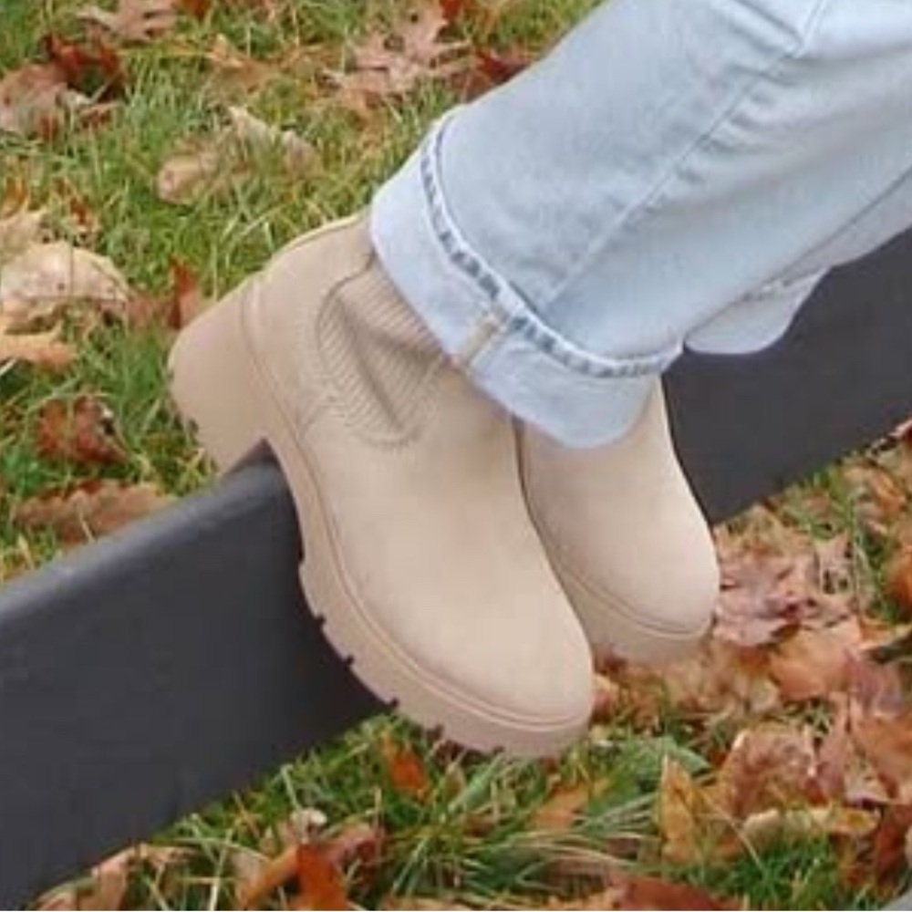 Women's Beige Ankle Boots